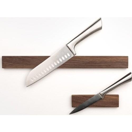 Magnetic Kitchen Cutter Kitchen Bar Restaurant,Wooden Magnetic Tool Holder No DrillingStrongAdhesive Knife Magnetic Knife Holder