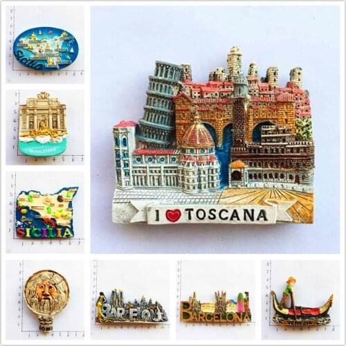 United States scenery Austria Spain Fridge Magnets Tourism Souvenir Refrigerator Magnetic Sticker Collection Handicraft Gift