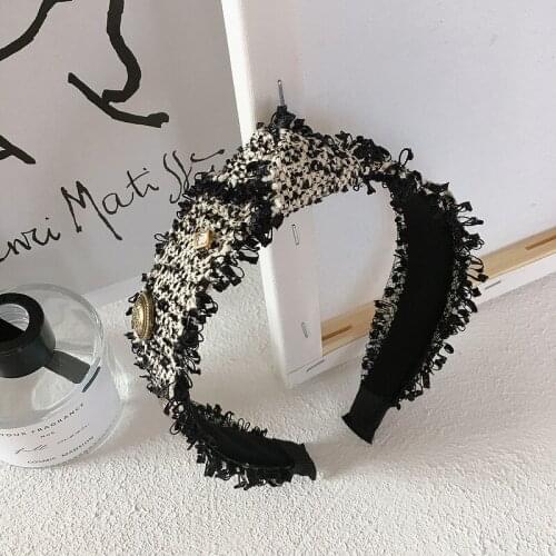 Fashion Luxuriou Woollen cloth Hair Hoop Headband Hairband for Women Girls Small fresh style Hair Band Hair Accessories