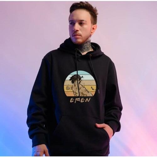 Attack On Titan Male Hoodies Anime Cartoon Pattern Pullover Women 2020 Autumn Winter Warm Sweatshirt Top sell Mens Mens Hoodies