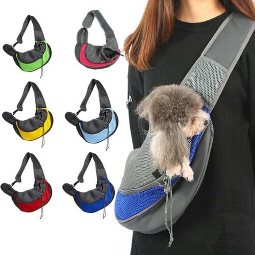 Pet Dog Carrier Outdoor Travel Dogs Cats Single Shoulder Bag Mesh Breathable Comfort Sling Handbag Tote Pouch for Puppy Cat