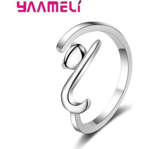 Attractive Cute Romantic Cat Opening Ring Wedding/Engagement Gift For Girlfriend Fashion Jewelry Big Promotion