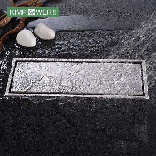 Tile Insert Rectangle Floor Waste Grates Bathroom Shower Drain Floor Drain Antique Filtro Ducha Drain Hair Invisible