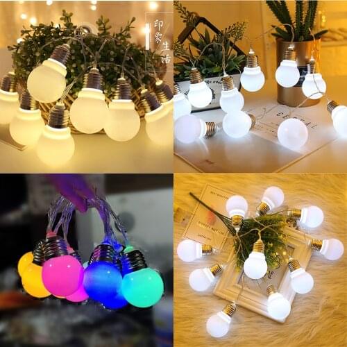Christmas Lights LED Fairy Big Bulb Globe Garland Waterproof Holiday String Light 3/6M Battery Powered Decoration Garden Wedding