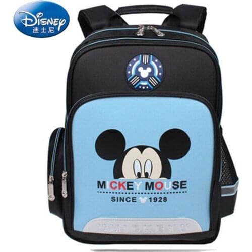Disney Mickey Minnie student schoolbag childrens backpack boys and girls cartoon handbag grade 1-9 large capacity backpack