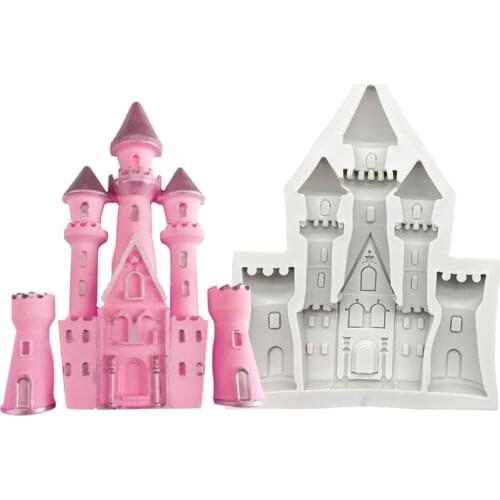 Castle Silicone Sugarcraft Mold Resin Tools Cupcake Baking Mould Fondant Cake Decorating Tools