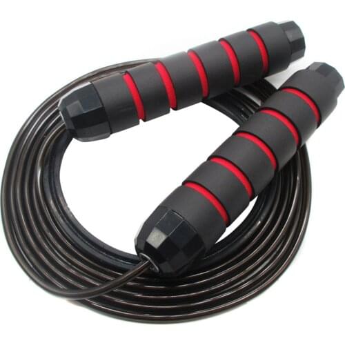 Jump Rope Sports PVC Bearing Jump Ropes Crossfit with Anti-Slip Handle Adjustable Wire Skipping Home Indoor Fitness Springtouw