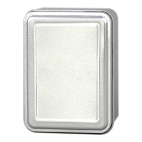 Xin Jia Yi Packaging Sliver Color Tin Box with Clear Embossed Lid Hot Sale Aluminium Tin Box 11 X 8 Tin Box Big Discount Boxes