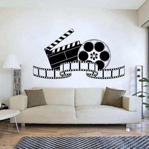 Retro Filming Art Cinema Film Movie Wall Stickers Mural Vintage Poster Vinyl Wall Decal Bedroom House Ornament Home Theatre D632