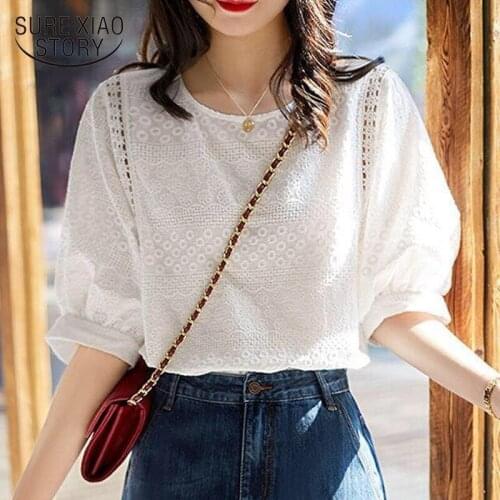 2021 Long-sleeved Elegant Pure Solid Pleated Womens Shirt Autumn Peter Pan Collar Fairy Blouse Women Loose Gentle Blouses 16554