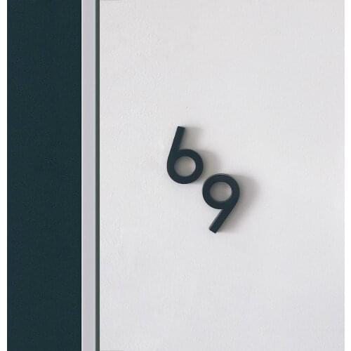 0123456789 Modern Door Number Plaque Door Plate Number House Number Hotel Door Address Digits Sticker Sign