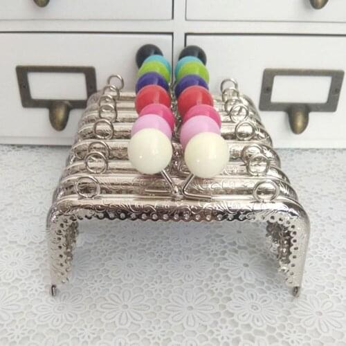 10pcs 10.5cm Square Silver Candy Head Metal Purse Frame for Coin Bag Handbag Bag DIY