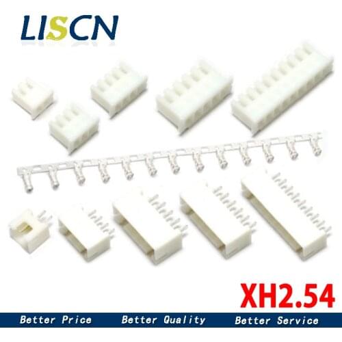 20Kits XH 2.54mm 2/3/4/5/6/7/8/9/10/12pin JST Connector plug Male Female Crimps