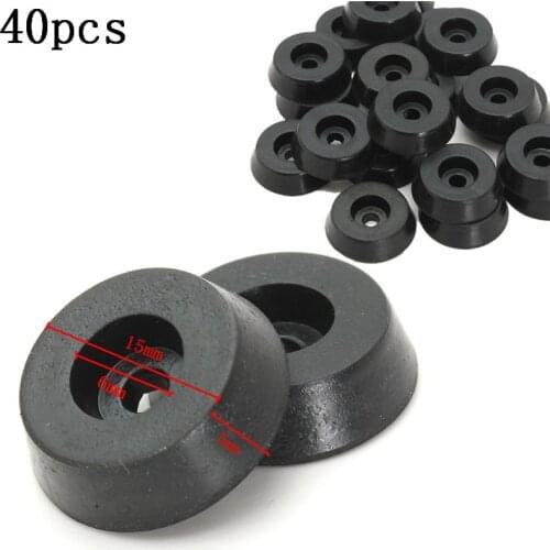 40Pcs/Set Automobile Shock 18x15x5mm Rubber Table Chair Furniture Feet Leg Pads Tile Floor Protectors For Auto Car Shocker