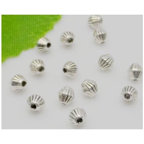 Free Ship 1000Pcs Tibetan Silver Spacer Beads For Jewelry Making 4x4mm