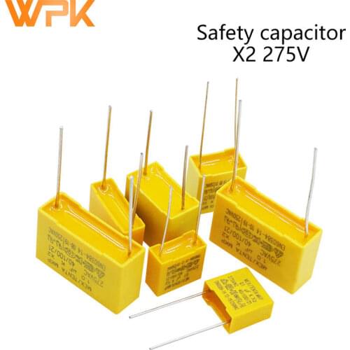 Safety Capacitor X2 275V 104K 1UF/0.68/0.33/0.22/0.1uf/0.47UF Correction Capacitor 10pieces