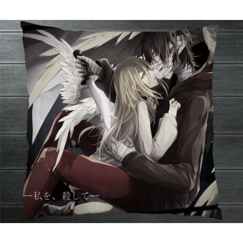 Angels of Death Ray Zack Kiss Fan Art Two Sides Pillowcase Pillow Case Cover Cushion Cosplay Otaku Gift BED/SOFA/CAR Decoration