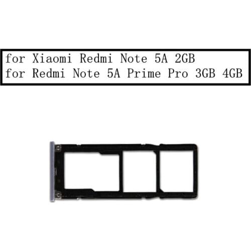 For Xiaomi Redmi Note 5A/ Note 5A Prime Pro Card Tray Holder SIM Card Micro SD Card Slot Adapter Replacement Repair Spare Parts