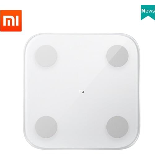 Xiaomi Mi Body Composition Scale 2, Smart Body Fat Electronic Scale Mi Fit APP Body Composition Monitor, LED Display, Square