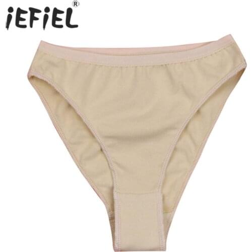 IEFiEL 2-12 Years Girls High Leg Cut Professional Ballet Tutu Briefs Underwear Ballet Dance Wear Gymnastics Leotard for Kids