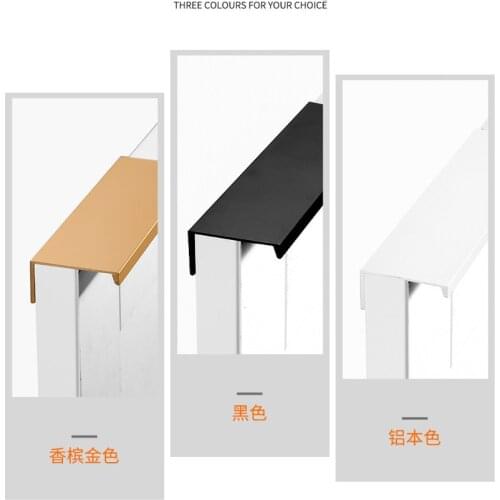 Cabinet Pulls Drawer Knobs Black Silver Orange Gold Hidden Handles Stainless steel Kitchen Cupboard Furniture Hardware