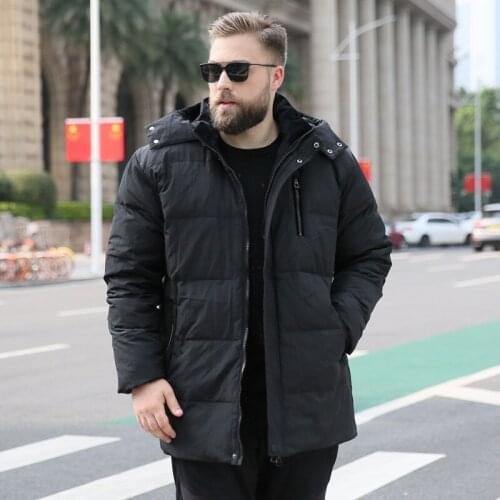 Mens Winter Large Size XL-7XL 8XL 9XL 10XL Hooded Park Warm Jacket in the long Section Thick Loose Warm Coat