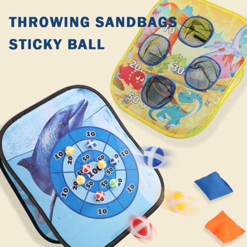 Throwing Sandbags Sticky Ball Target Outdoor Games Garden Shooting Sports Entertainment Fun Dinosaur Boomerang Basketball Toys
