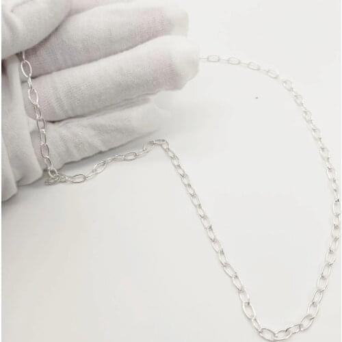 Fashion Jewelry Link Chain Necklace Can be used with small, medium and large letter O pendants