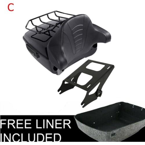 Motorcycle King Pack Trunk Backrest Mount Rack For Harley Tour Pak Touring Road King Road Glide Street Glide 2014-2020