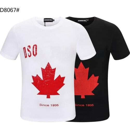 DSQ PHANTOM TURTLE Mens Short Sleeve Logo Series Graphic T-Shirt Men Fashion Print Cotton Tees Breathable Quality Tops D8067