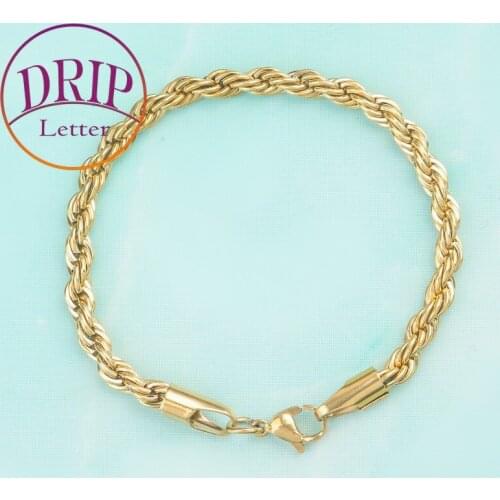 Rope Bracelet 5MM Hip Hop Men’s Link Jewelry