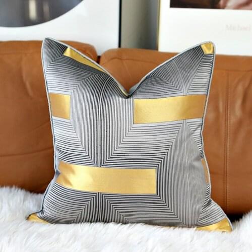 DUNXDECO Cushion Cover Decorative Square Pillow Case Luxury Art Deco Modern Geometric Jacquard Coussin Sofa Chair Cushion Cover