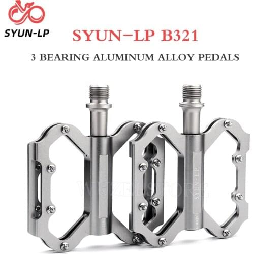 SYUN-LP MTB Bicycle Pedal 3 Bearing CNC Aluminum Alloy Non-Slip Pedals Ultralight Sealed Pedal Mountain Road Bicycle Accessories