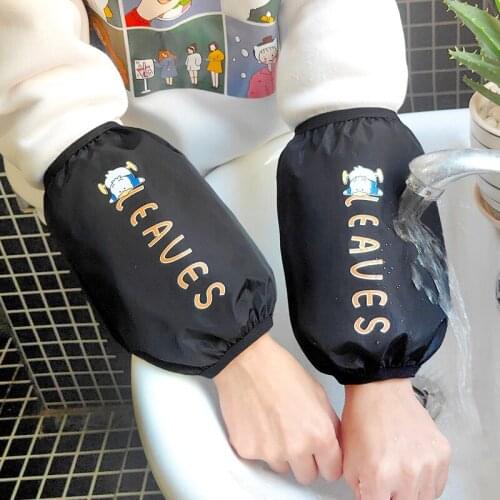 Autumn and winter cute cartoon short adult antifouling waterproof sleeves female student office hand head child male