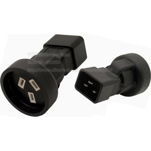 PDU USP Power Adapters, IEC 320 C20 Male To Australia 3Pin Female Socket Adaptor,C20 to AU SAA Female/Free DHL Shipping/100PCS