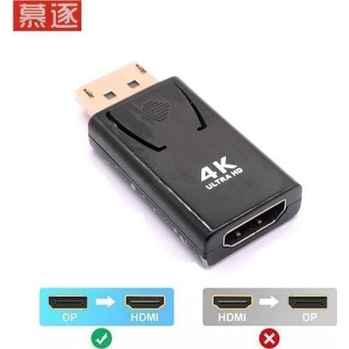 DP To HDMI-compatible Max 4K Display Port DP Male To HDMI Female Adapter Black High Quality Dp To Hdmi Converter For HDTV PC