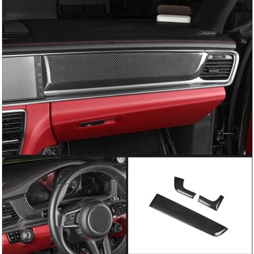 Fit For Porsche Panamera 2017-2020 Dashboard Decorative Real Carbon Fiber Car Center Control Panel Cover Frame Car Accessories