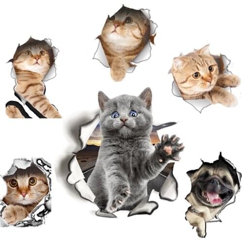 Various Cute Animal Cartoon Wall Sticker Bathroom Toilet Kids Room Decoration Wall Decals Sticker Refrigerator Waterproof Poster