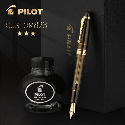 Pilot Custom VIP 823 Fountain Pen 14k Gold Pen No. 15 Tip Transparent Negative Pressure Piston Ink Writing High-end Gift