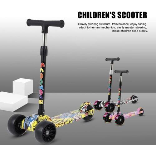 2021 New Folding Scooter Train Balance Belt 3 Lightweight Wheels PP Plastic High Carbon Steel Material Portable Children Scooter