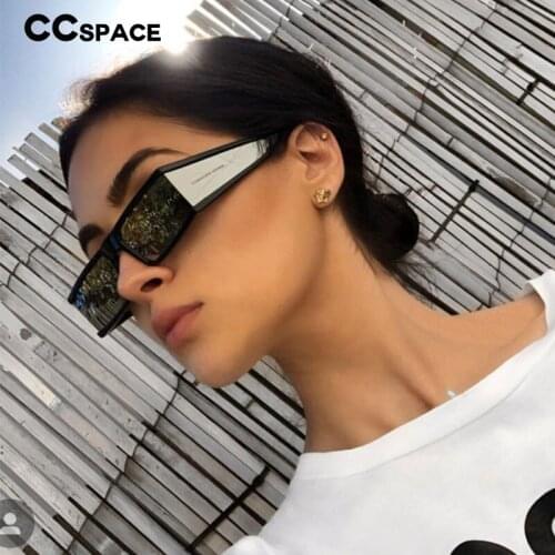 46198 Oversized Rectangle Personality Sunglasses Men Women Fashion Uv400 Glasses