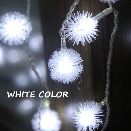 Special Christmas Decoration Garland Holiday Lights Hairy Ball Dandelion LED Fairy String Light For Home Indoor Lighting
