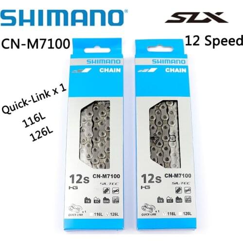 Shimano Deoer SLX CN M7100 Chain 116L 126L 12-Speed Mountain Bike Bicycle Chain CN-M7100 with quick-link box-packed