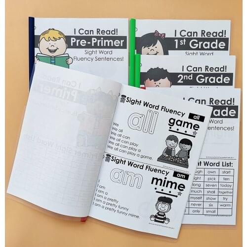 Sight Word Fluency Pyramid Sentences The Bundle Wooksheet Children Learning in English language Exercise reading books for kids
