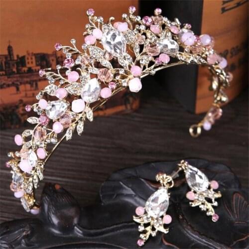 Wedding crown headband Tiaras for Women flower bride crystal tiaras crowns king Wedding Hair Accessories Fashion jewelry
