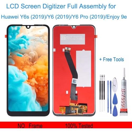 Display screen LCD Screen and Digitizer Full Assembly with Frame for Huawei Y6s (2019)/Y6 (2019) / Y6 Pro (2019) / Enjoy 9e