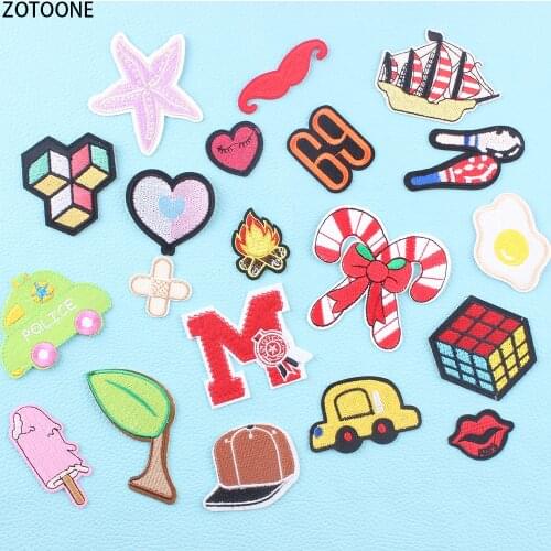 ZOTOONE Colorful Stylish Patch for Clothes Embroidered Patch Badge on Jacket Appliques for Crafts Patches Clothing Applications