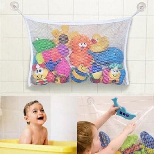 1 Pcs Kids Baby Bath Tub Toy Tidy Storage Suction Cup Bag Mesh Bathroom Organiser Net Hanging Organizer Kitchen Cocina