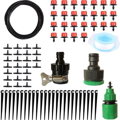 10m Drip Irrigation System Automatic Watering Garden Greenhouse Agriculture Hose Micro Drip Garden Watering Kits with Adjustable