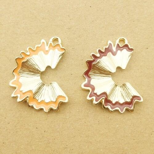 10pcs 19x26mm enamel pencil fragments geometric for jewelry making bracelet charms DIY findings earring and necklace pendant